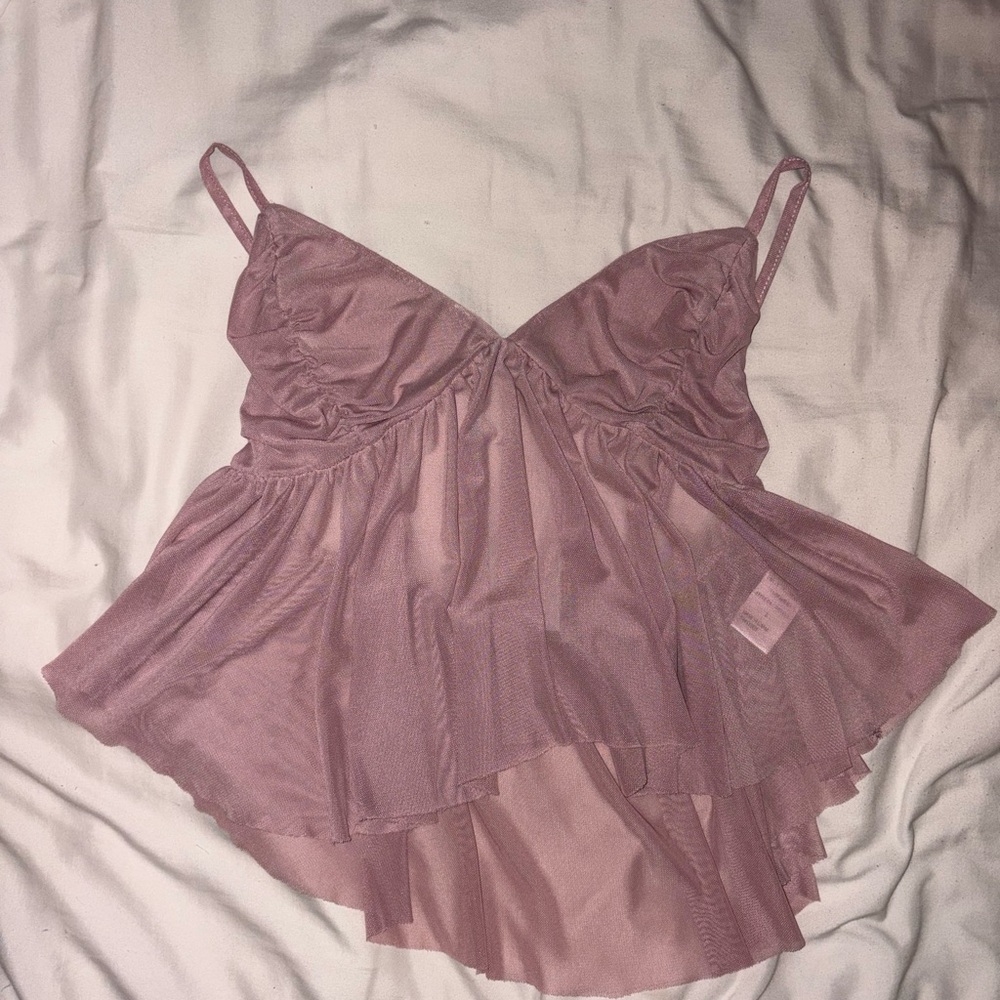 Pink Spaghetti Strap Top